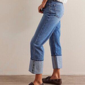 Free People Women's Straight Leg Jeans - Blue